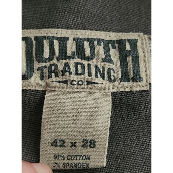 Duluth Flex Fire Hose Jeans Men's Sz 38x25 Gray Straight Leg Workwear Durable - Picture 6 of 7